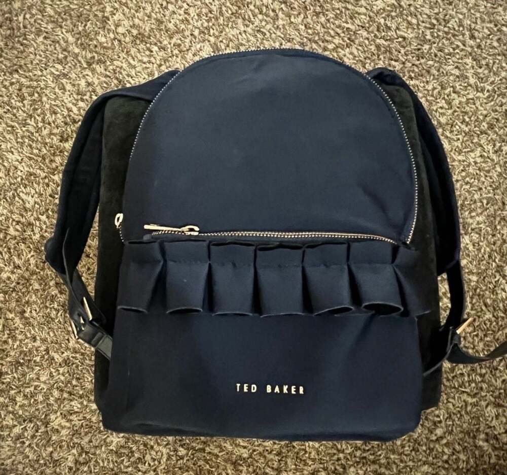 Ted Baker Rresse Navy Ruffle Detail Nylon Backpack